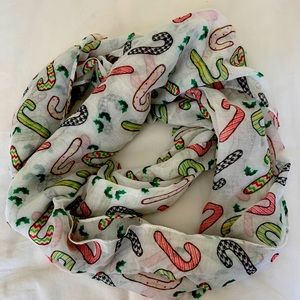 Candy cane print scarf